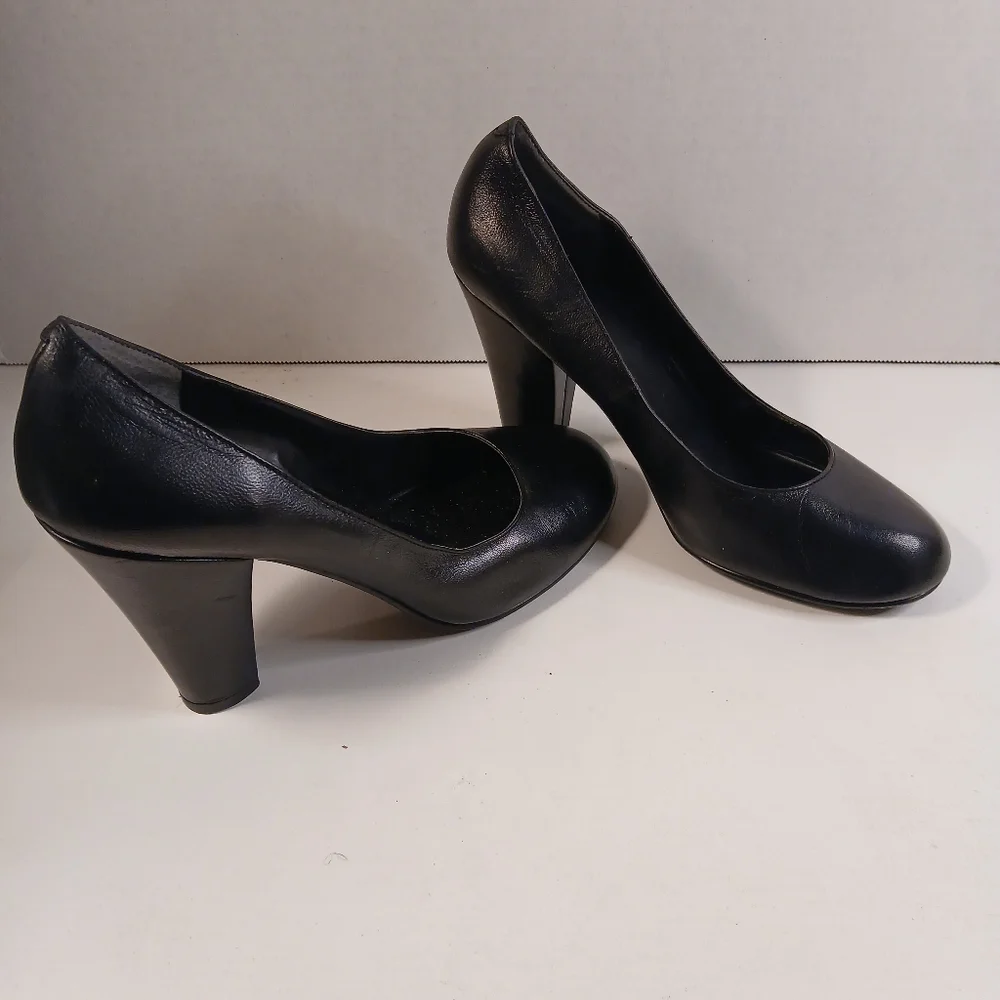 Maripe' Black Leather Round Toe 4